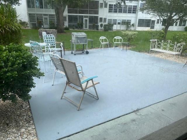 view of patio featuring grilling area