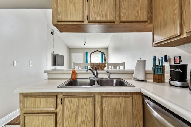 kitchen with sink and dishwasher