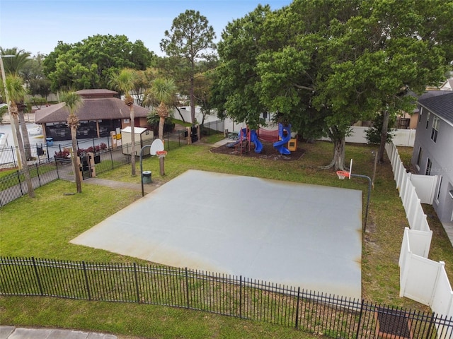 entry to storm shelter featuring a yard