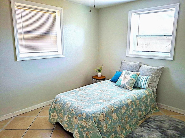 view of tiled bedroom