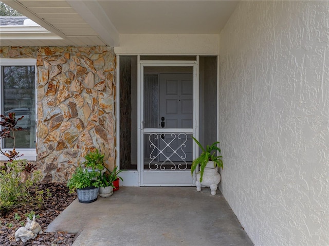 view of doorway to property