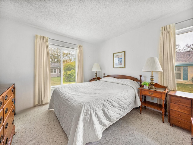 bedroom featuring a textured ceiling