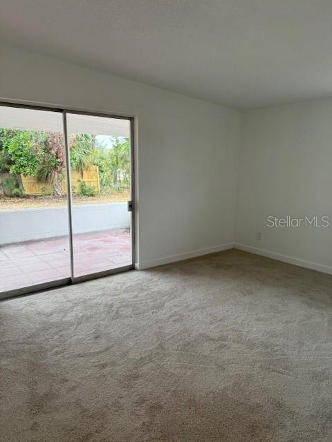 unfurnished room with carpet flooring