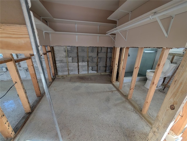 view of basement