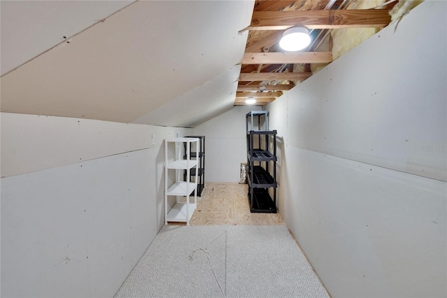 bonus room featuring lofted ceiling