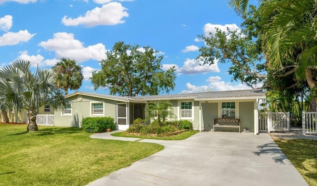 single story home featuring stucco siding and concrete driveway
