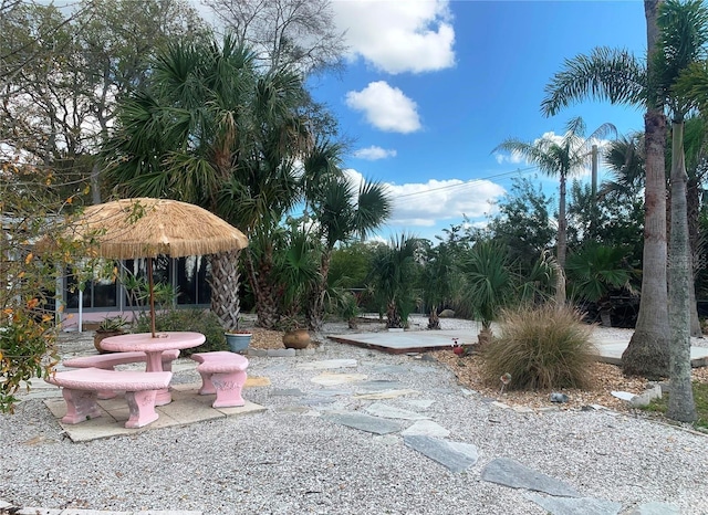 view of home's community featuring a patio