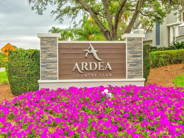 view of community sign