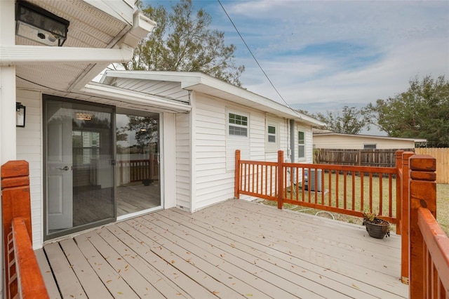 view of wooden deck