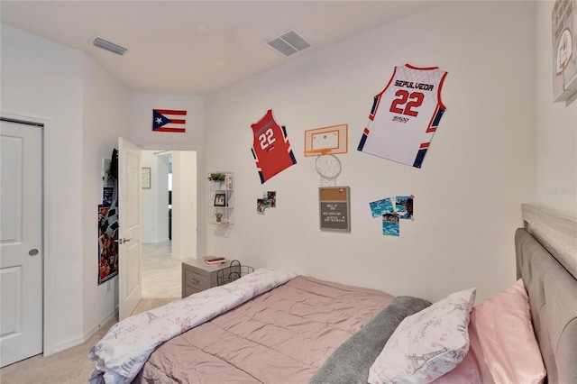 view of carpeted bedroom