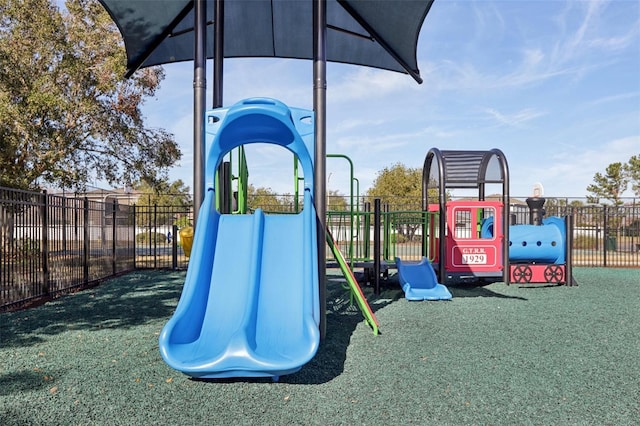 view of play area featuring a yard