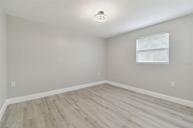 empty room featuring light hardwood / wood-style flooring