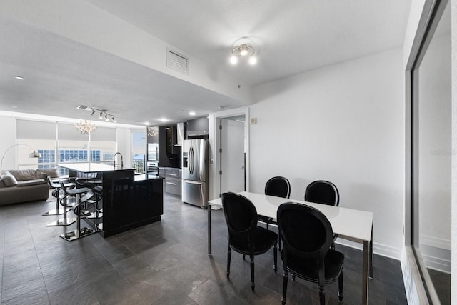 dining area with visible vents