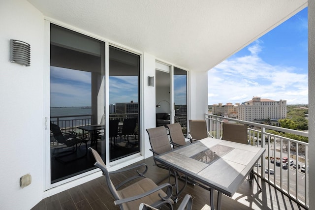 balcony featuring a city view