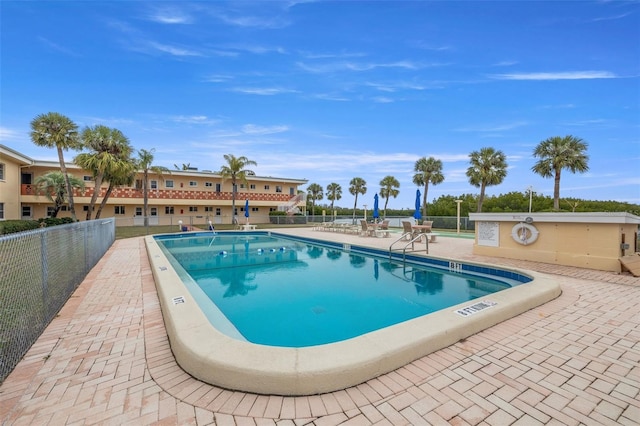 view of pool with a patio