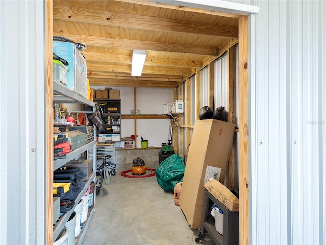 view of storage room