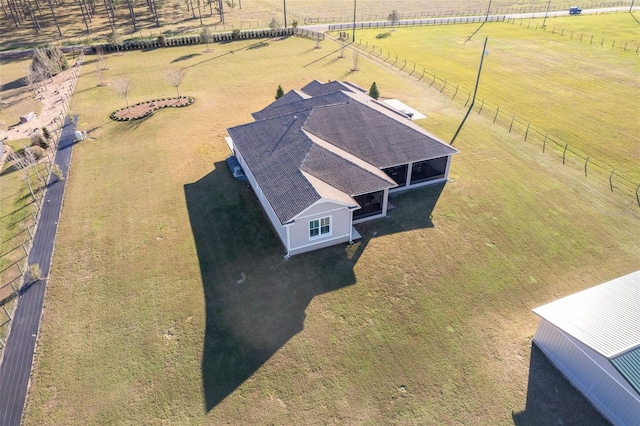 bird's eye view featuring a rural view