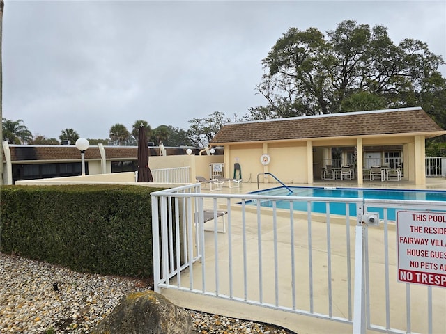 view of pool with a patio