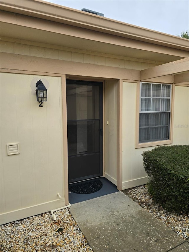 view of doorway to property