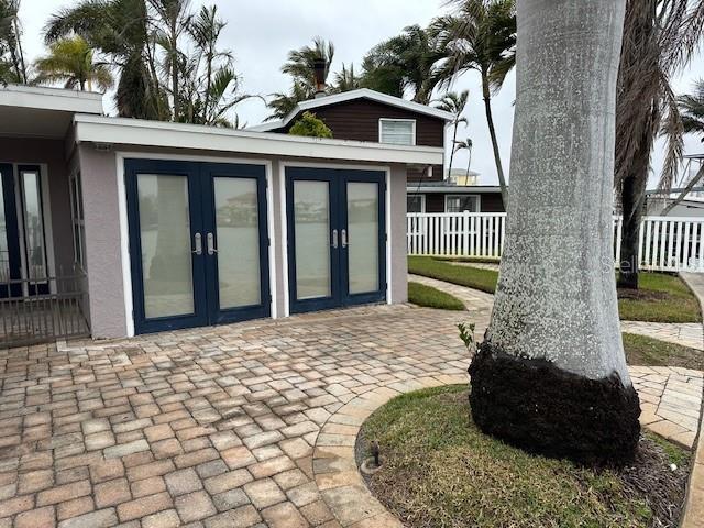 view of patio / terrace featuring french doors