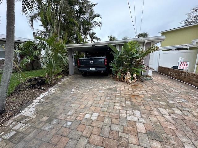 view of front of house with a carport