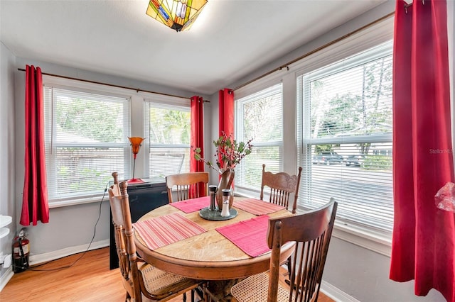 dining room featuring light hardwood / wood-style flooring