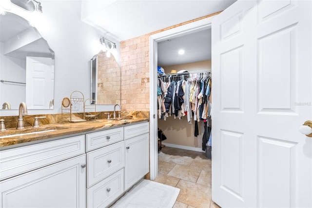 bathroom with vanity