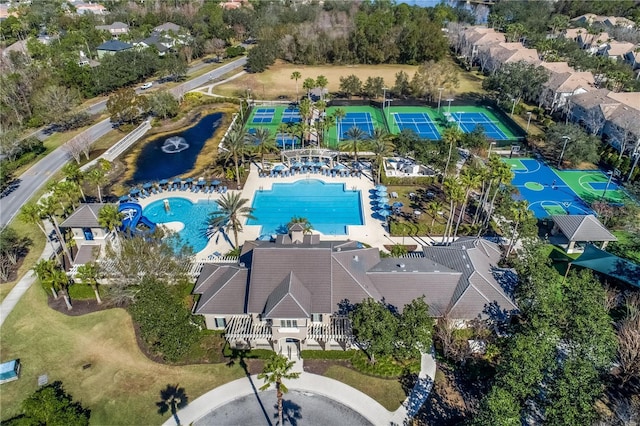 birds eye view of property