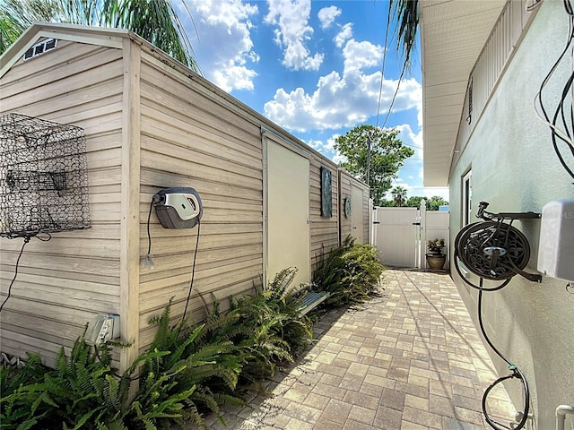 view of home's exterior featuring a patio area