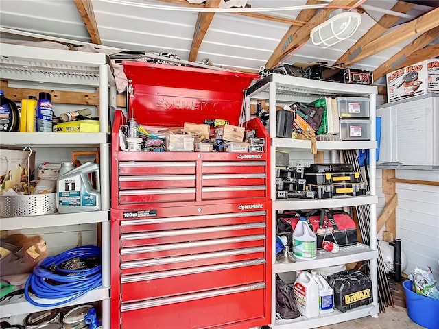 view of storage room