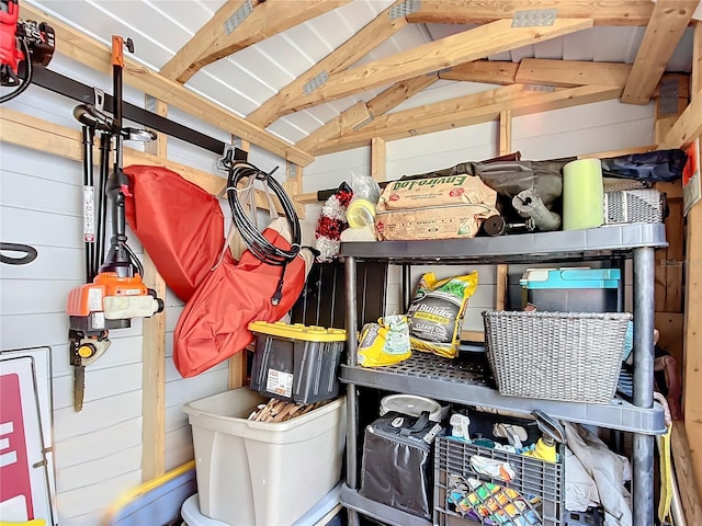 view of storage room