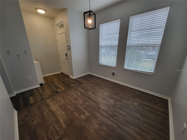 entrance foyer featuring dark hardwood / wood-style flooring