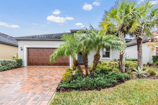 view of front of home featuring a garage