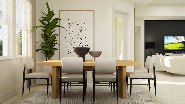 dining room featuring light hardwood / wood-style floors