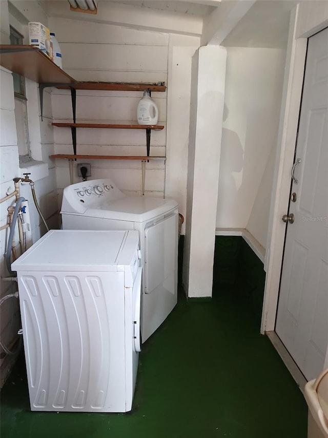 washroom featuring separate washer and dryer