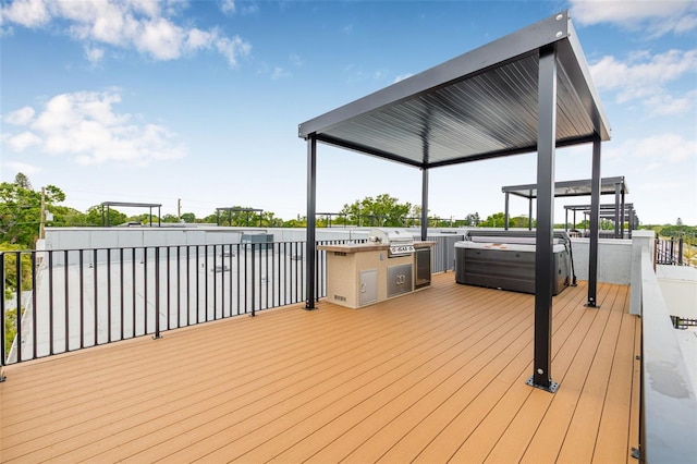 460 87th Ave N, Saint Petersburg, FL 33702 - wooden deck with area for grilling