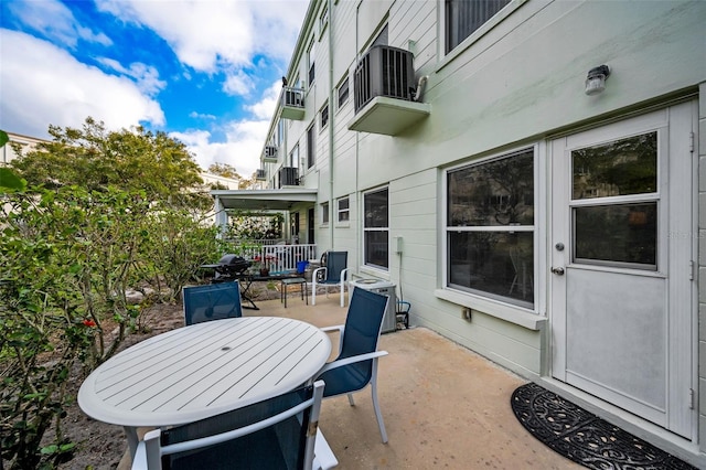 view of patio / terrace with central AC