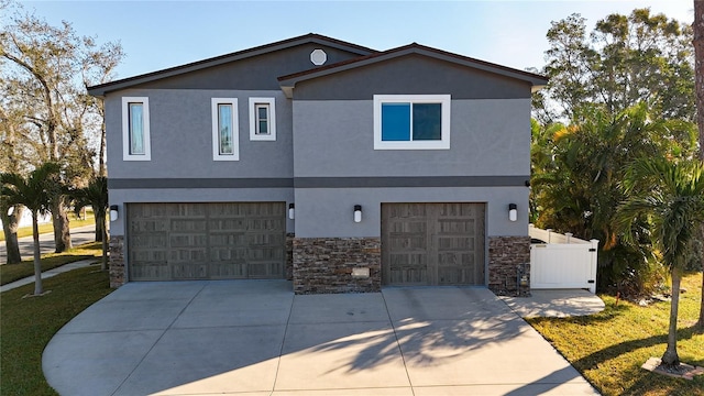 view of front of home featuring a garage