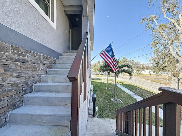 view of stairs