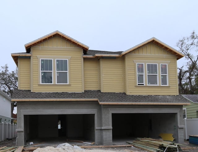 view of front of house featuring a garage