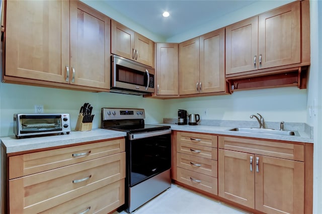 kitchen with stainless steel appliances and sink