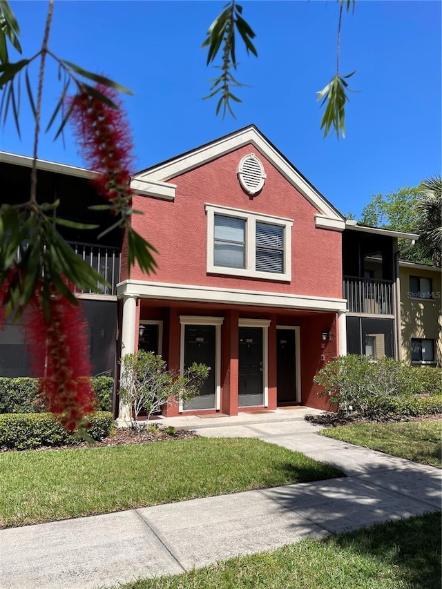 view of front of property with covered porch