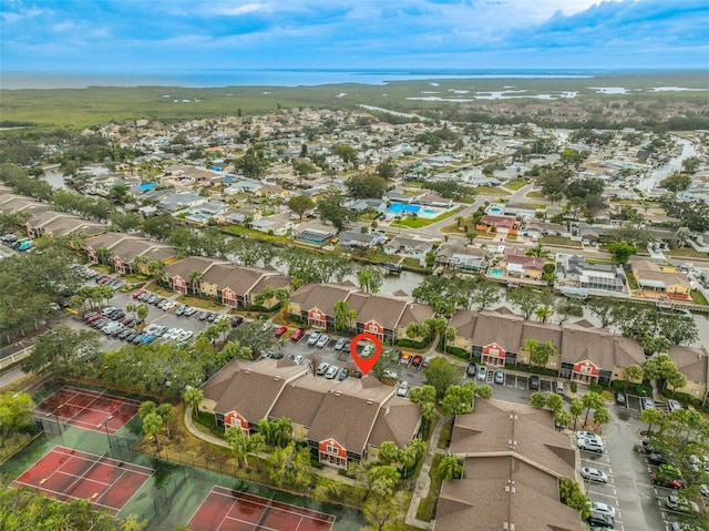5557 Baywater Dr, Tampa, FL 33615 - aerial view with a residential view and a water view