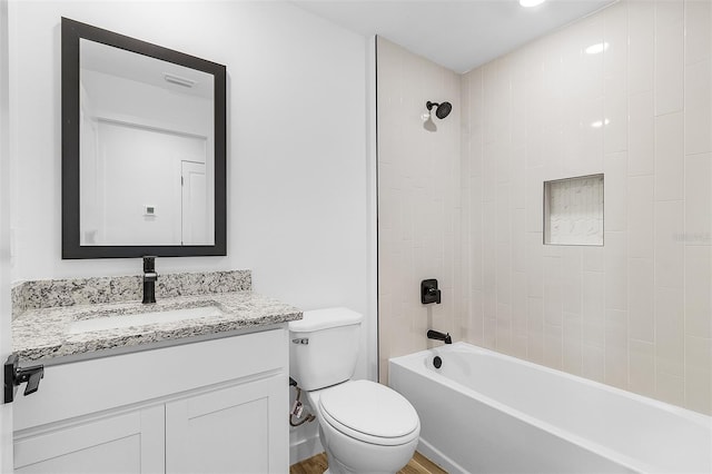 5710 Humkey St, North Port, FL 34291 - full bathroom with visible vents,  shower combination, toilet, and vanity