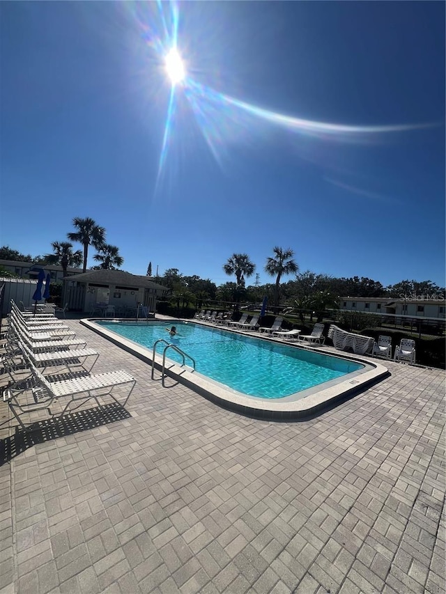 view of pool with a patio area