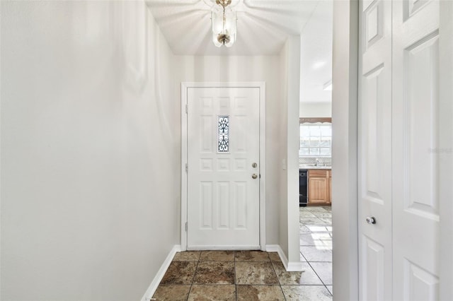 doorway featuring sink