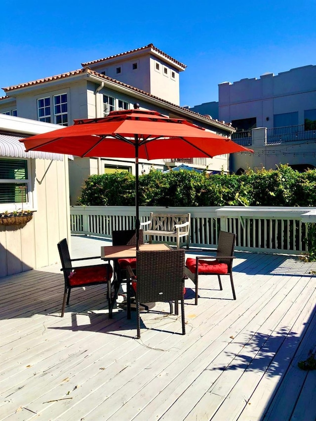 view of wooden terrace