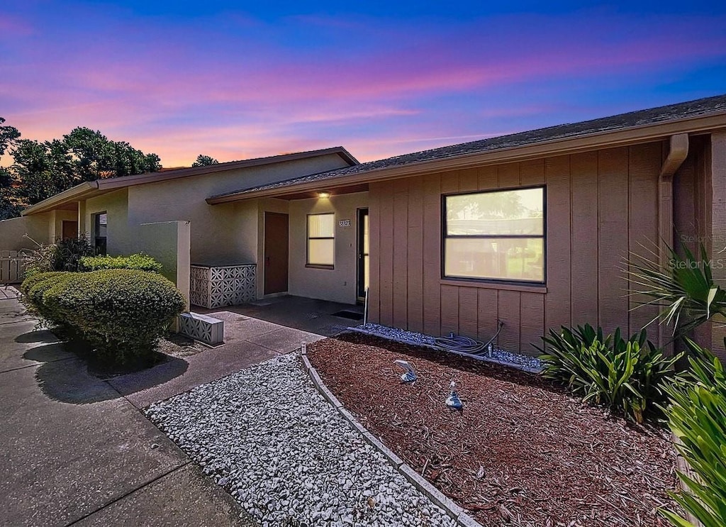 view of front of property with a patio