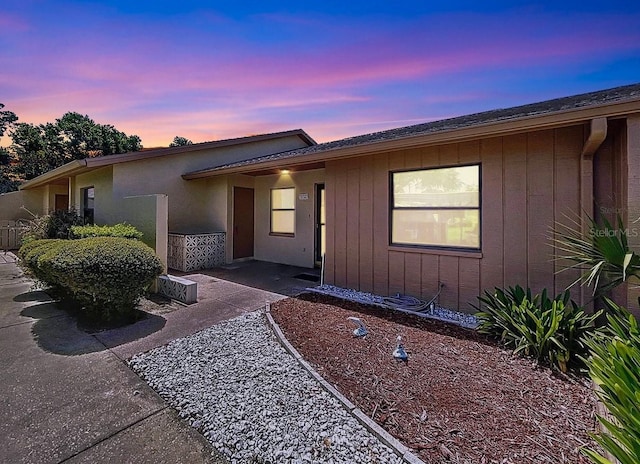 view of front of property with a patio