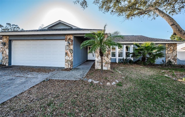 ranch-style house with a garage